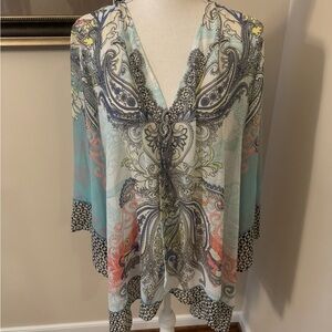 COPY - Like New Soft Surroundings Muse Kimono Topper. Beautiful colors Sz Large